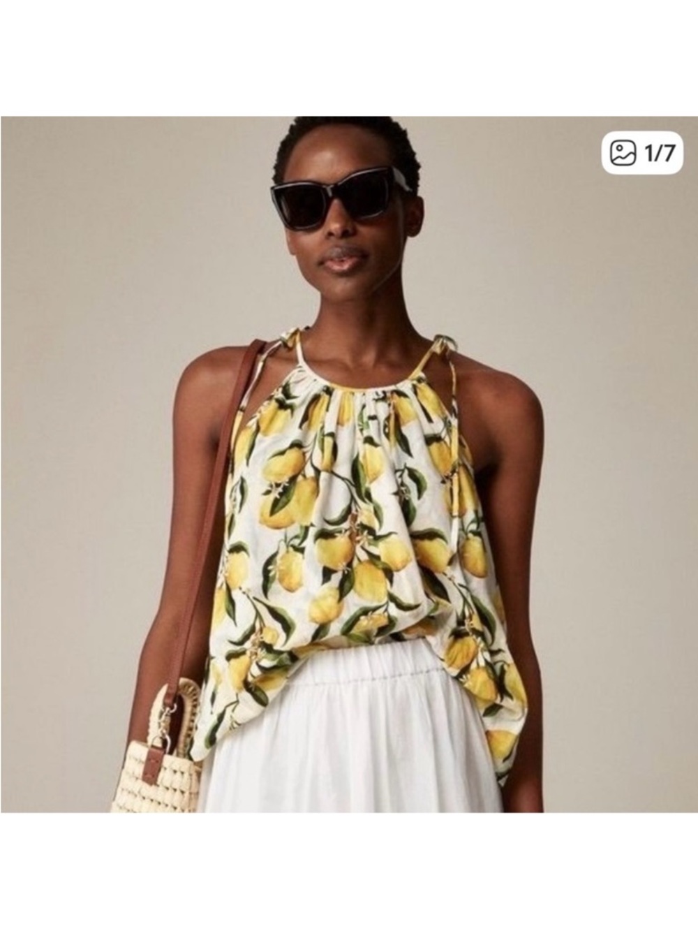J. Crew lemon print top